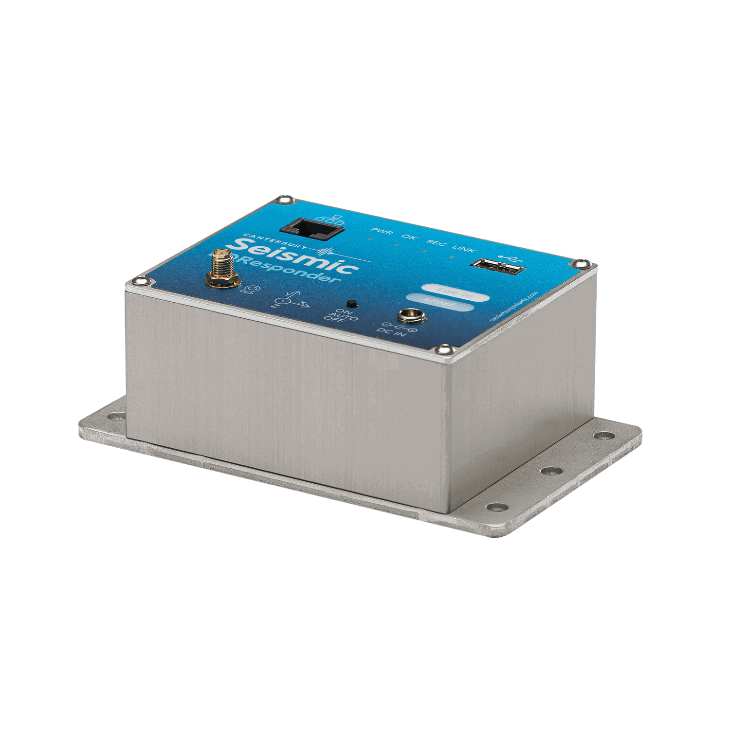 Canterbury Seismic EQR-90 strong motion accelerograph, side view