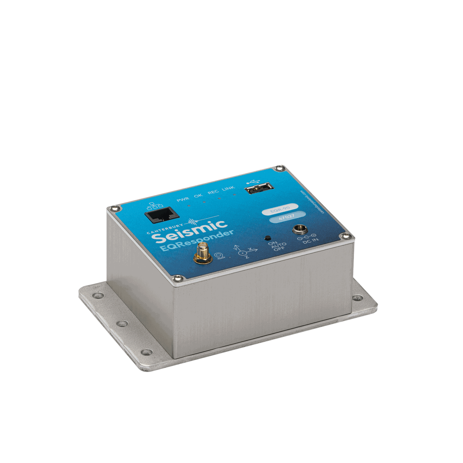 Canterbury Seismic EQR-90 strong motion accelerograph, angled view